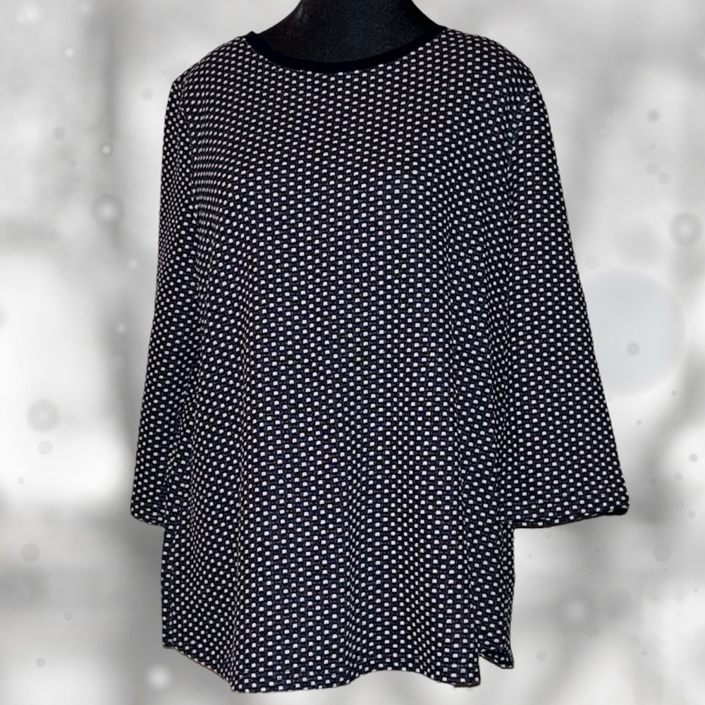 Kim Rogers 3/4 sleeve comfortable soft poly cotton casual top